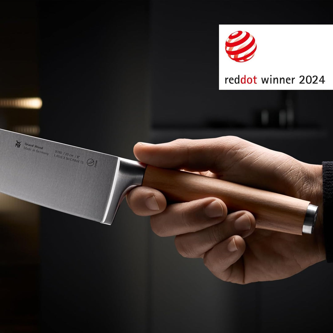 WMF Grand Wood Messerset 3teilig, Messer Holzgriff, Made in Germany, Olivenholzgriff, Messer geschmi