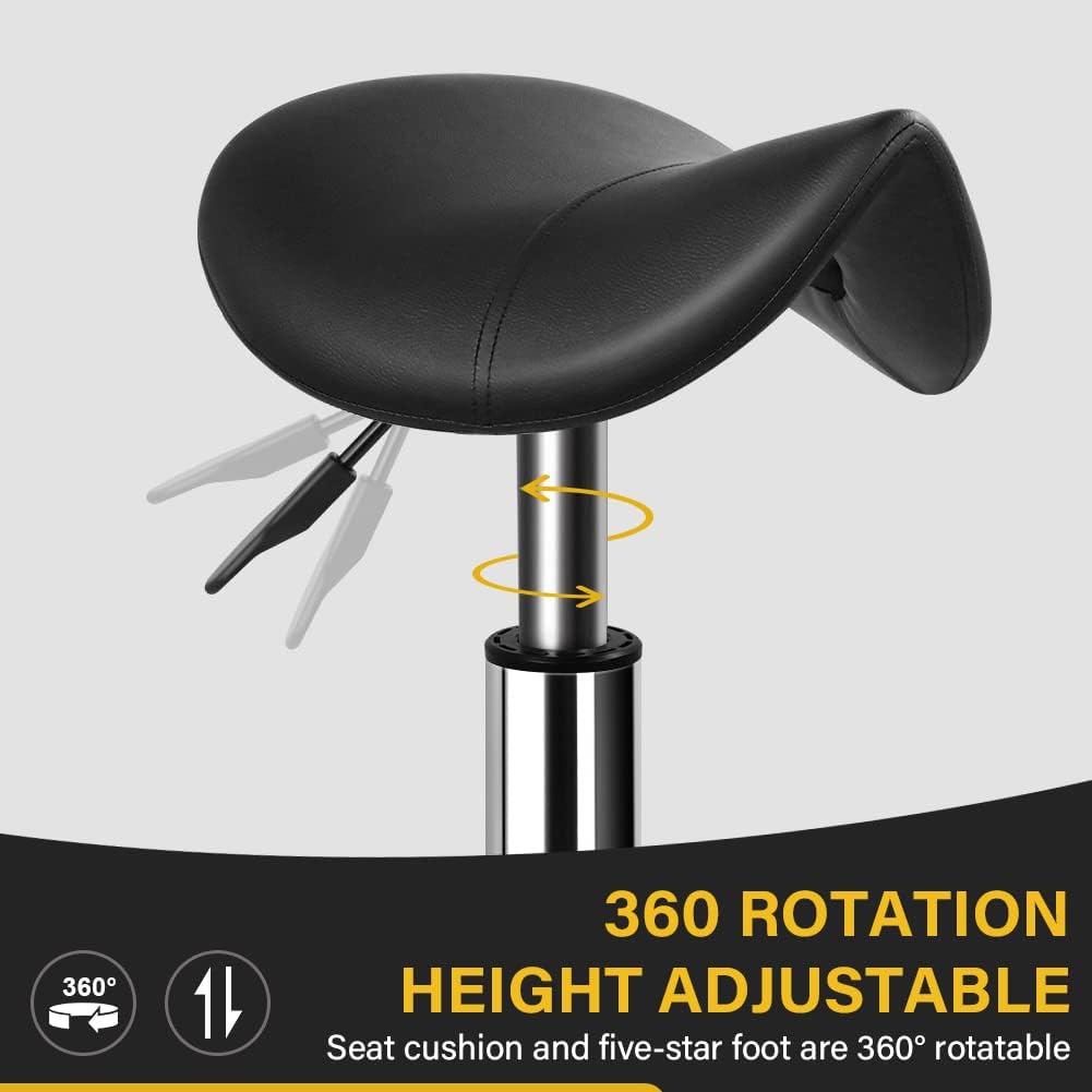 Heavy Duty Rollhocker mit Rädern Hydraulischer Drehgelenk Verstellbarer Rollhocker Ergonomisch Dicke