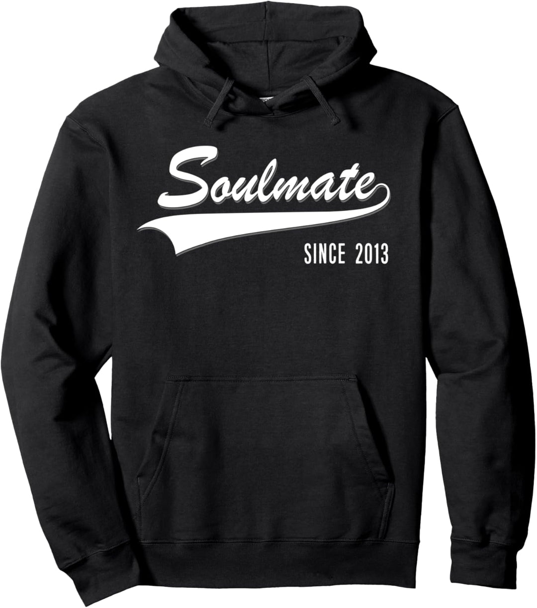 8th Hochzeitstag Paar Geschenk Soulmate since 2013 Pullover Hoodie