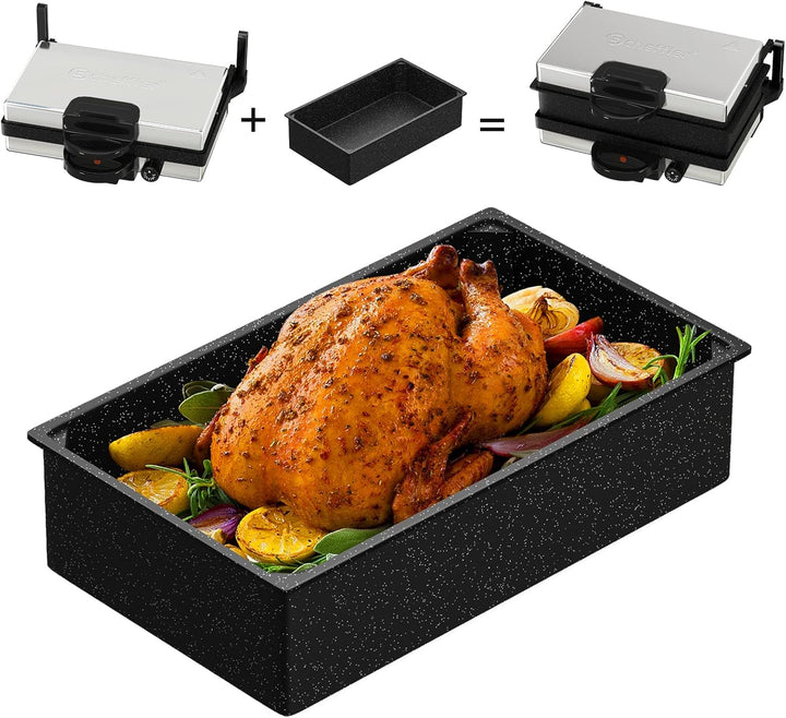 Scheffler Grosse Auflaufform - Gusseisen Brotbackform, Backform Rechteckig, Kuchenform, Ofenform - P