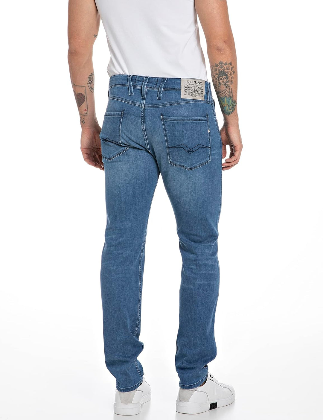 Replay Herren Jeans 29W / 32L Medium Blue 009-3, 29W / 32L Medium Blue 009-3
