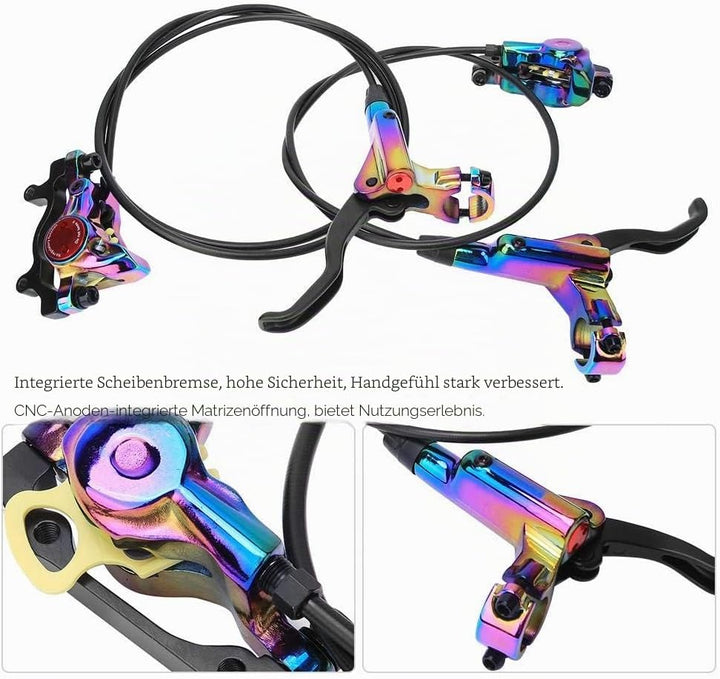 Fahrrad Hydraulische Scheibenbremse Set, Mountainbike Bremse Vorwärtsrichtung Hydraulische Scheibenb