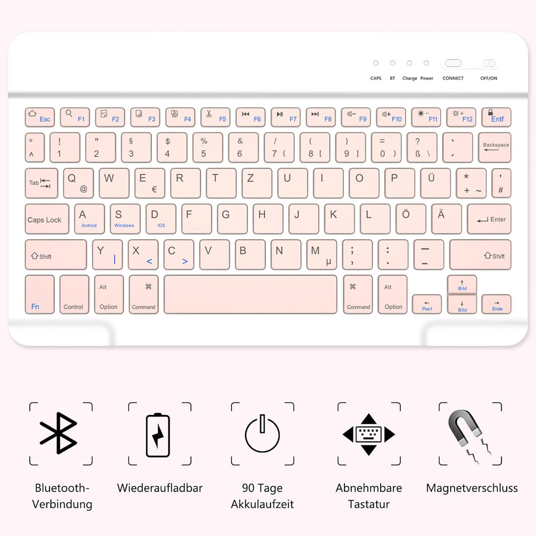 Tastatur Hülle für iPad Air 11"(M2) 2024/iPad Air 5 Gen 2022/iPad Air 4 Gen 2020 10.9&