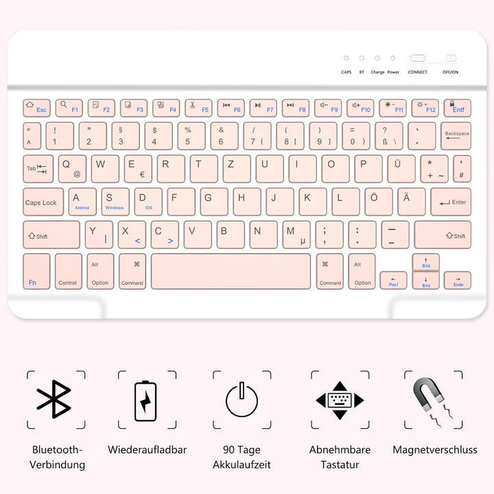 Tastatur Hülle für iPad Air 11"(M2) 2024/iPad Air 5 Gen 2022/iPad Air 4 Gen 2020 10.9&