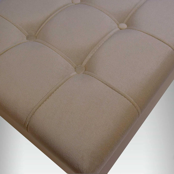 Comfort-Pur Leon Sitzbank Sitzpuff Pouf Sitztruhe mit Stauraum Aufbewahrungsbox (Beige), Beige