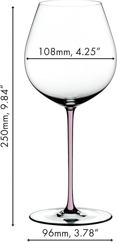 Riedel Fatto A Mano Old World Pinot Noir Glas, 1 Stück, Pink, Pinot Noir