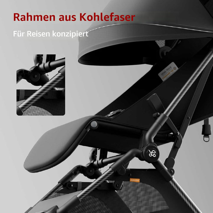 MAMAZING Baby Reise Buggy Kinderwagen für 6M-4 Jahre bis 22kg,Handgepäck Geeignet Klein zusammenklap