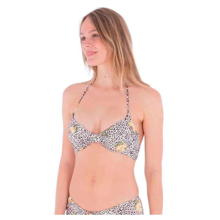 Hurley Damen Jungle Cat Underwire Bikinioberteil L Dschungel, Katze, L Dschungel, Katze