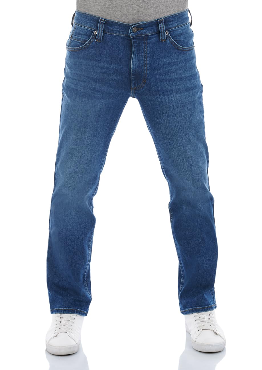 MUSTANG Herren Jeans Tramper Straight Fit Jeanshose Hose Denim Stretch Baumwolle Blau Schwarz w30 w3