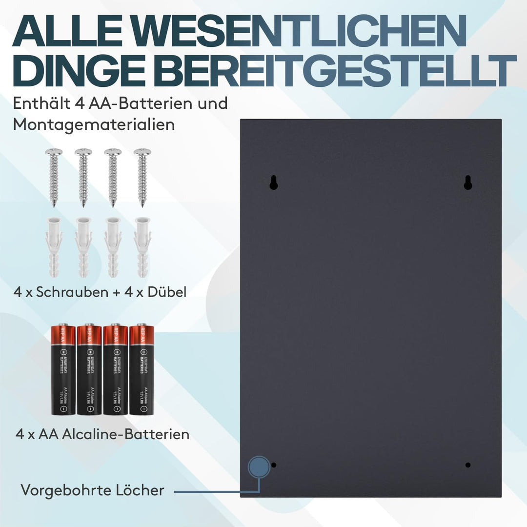 ACROPAQ Schlüsselschrank mit Zahlencode - Für bis zu 100 Schlüssel, Inkl. 100 Anhänger, Mit elektron
