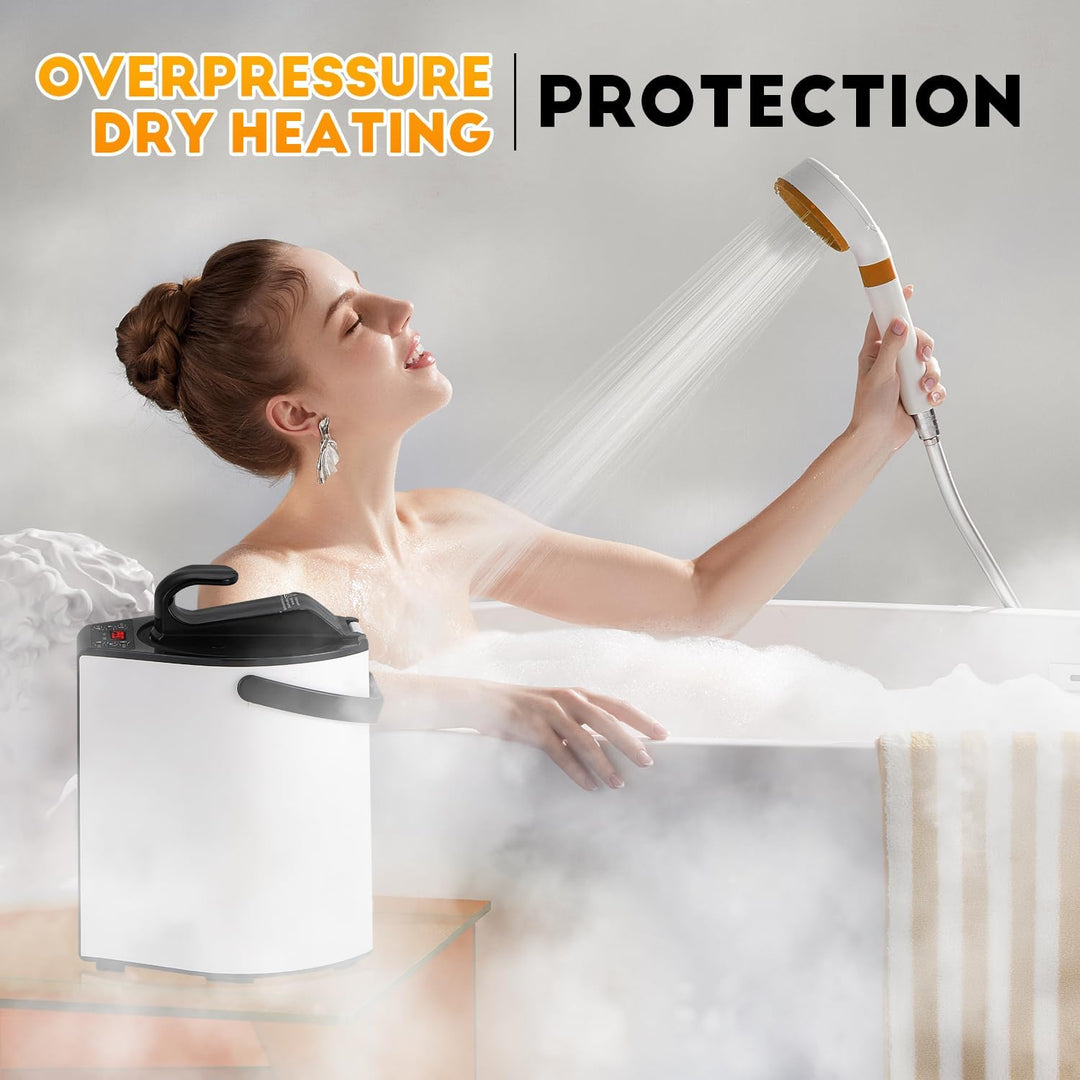 CGOLDENWALL Tragbare Dampfsauna Dampfgenerator 3L, Heimsauna Dampfgenerator mit Fernbedienung, Begas