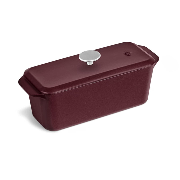 Springlane Kitchen Kastenform Gusseisen mit Deckel 3L, Emaillierte Brotbackform für saftiges Brot, P