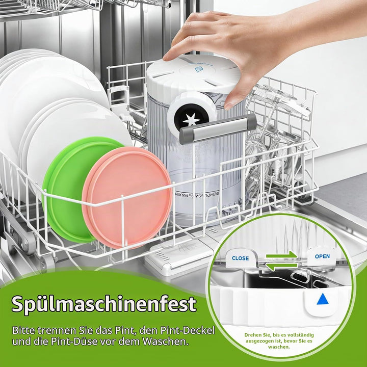 4 Stück Behälter für Ninja Swirl CREAMi,480 ml Creami Tubs Kompatibel mit Ninja CREAMi Softeismaschi
