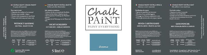 Chalk Paint Everything® Oceano Kreidefarbe Wasserbasis für Alle Oberflächen einfach zu verarbeiten o