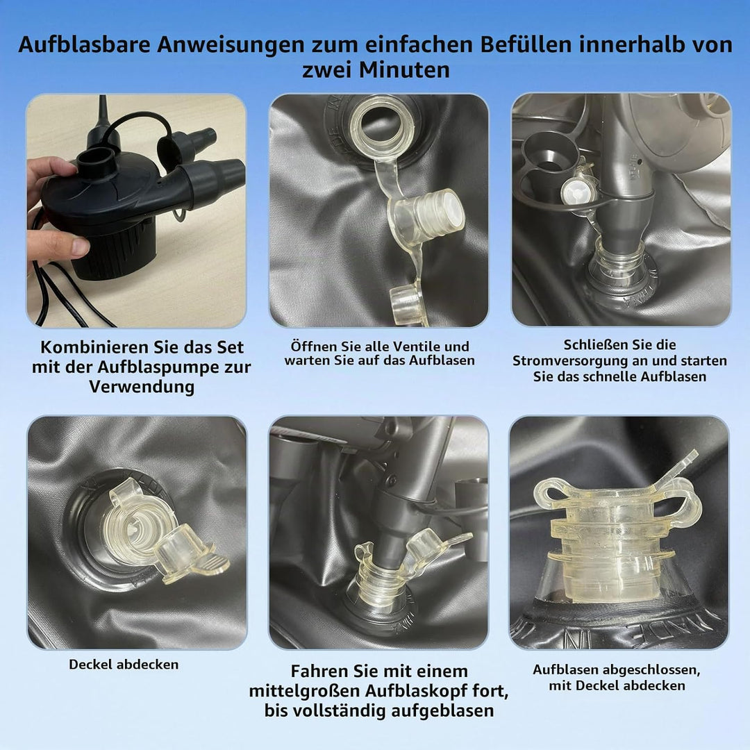 Auto Luftmatratz, SUV Matratze Kofferraum, Car Air Mattress, Faltbar Automatratzen für Camping/Reise