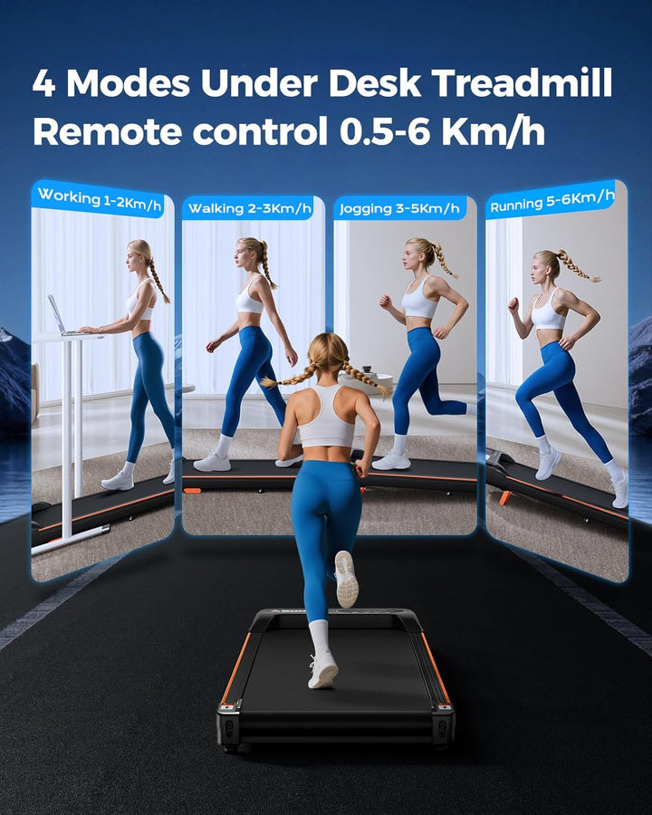 Walking Pad Laufband für den Heimgebrauch, faltbares Untertisch-Laufband mit Steigung, für Heim- und