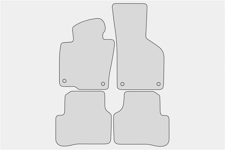 teileplus24 EF204 Fussmatten Gummimatten Exclusive-line Design kompatibel mit VW Passat B6 B7 Varian