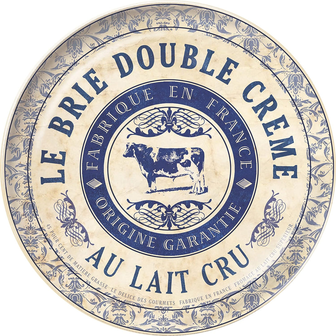 Set Of 4 Gourmet Cheese Porcelain Side Plates In Hat Box (Seitenplatte) Rustikal, Rustikal