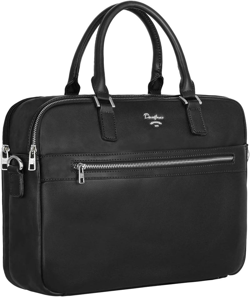 David Jones - Herren Aktentasche - Mann Business Tasche PU Leder Arbeitstasche - 15 Zoll Laptoptasch