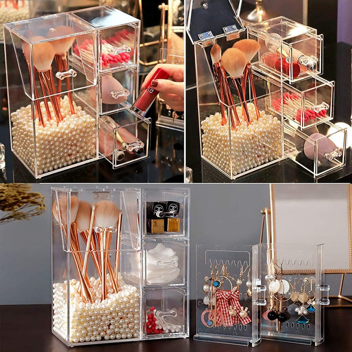 discoball Make-up-Pinselhalter Organizer mit Deckel Staubdicht Kosmetik-Organizer Aufbewahrungsbox m