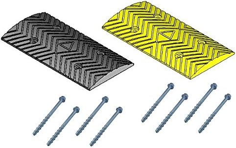 RSB-210MBY Geschwindigkeits-Buckel Paar Schwarz und Gelb Mittelteile 50x25x3.5cm