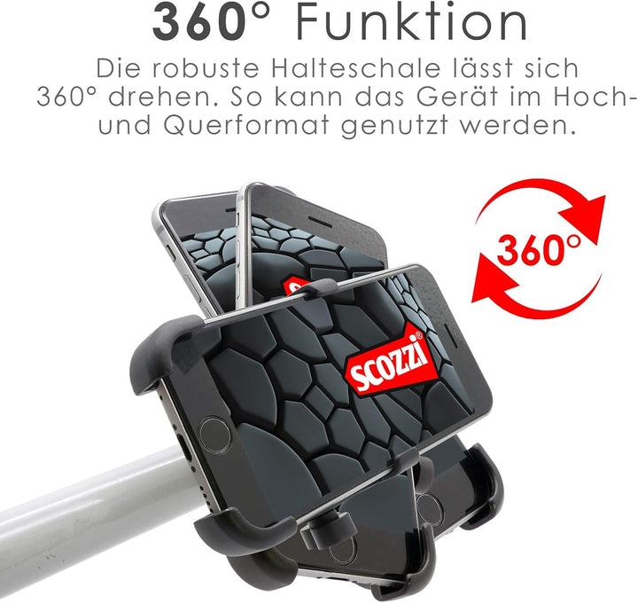 Handyhalterung Fahrrad Motorrad Quad Alu Metall Handy Halterung Halter Universal z.B. kompatibel mit