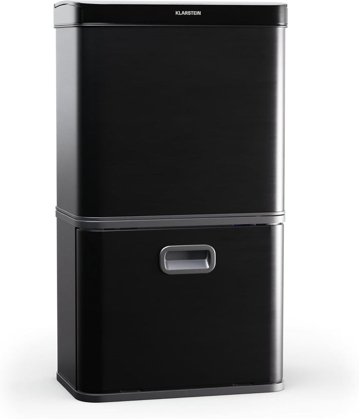 Klarstein Touchless Sensor-Mülleimer - 56L Küchen-Abfalleimer mit Bewegungssensor, 3-in-1-Mülleimer,
