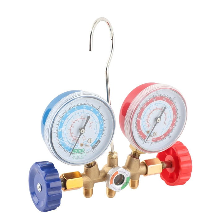 KIMISS Kältemittel Klimatisierung Werkzeuge AC Diagnose Manometer Set mit Schlauch und Haken