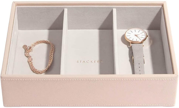 Stackers Blush Schmuckschatulle Tief Schmuckfach für Uhren/Accessoires Blush Pink, Blush Pink