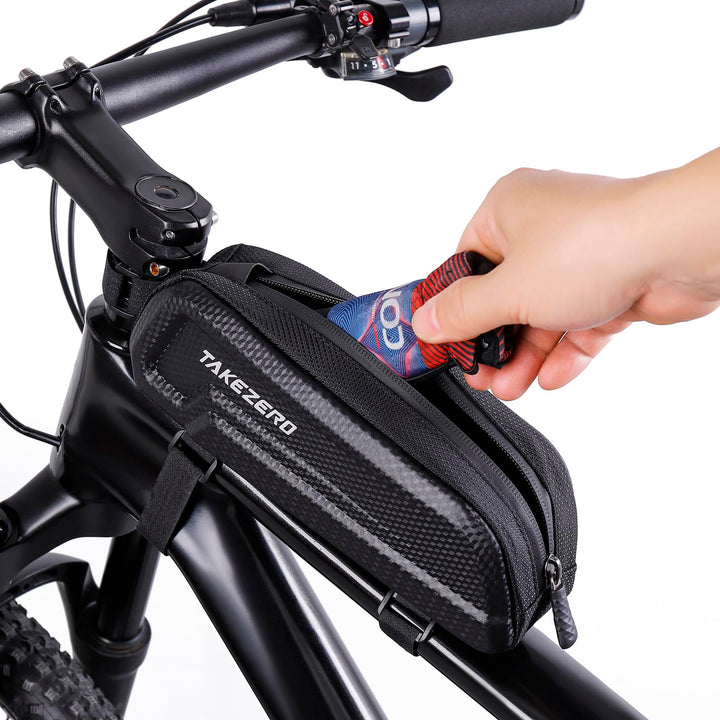 Fahrrad Oberrohrtasche Wasserdicht, 3D Eva Hartschale Rahmentasche Fahrradwerkzeug Tasche für MTB &amp;