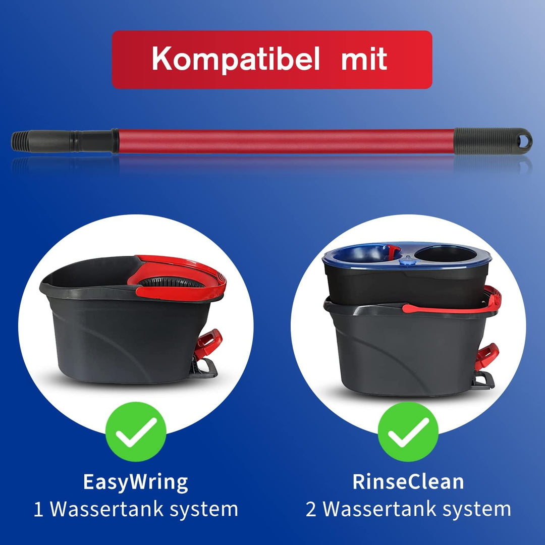 Moppzubehör Teleskopstiel Ersatzstiel für Viledar Turbo Wischmopp 123cm, Teleskopstiel