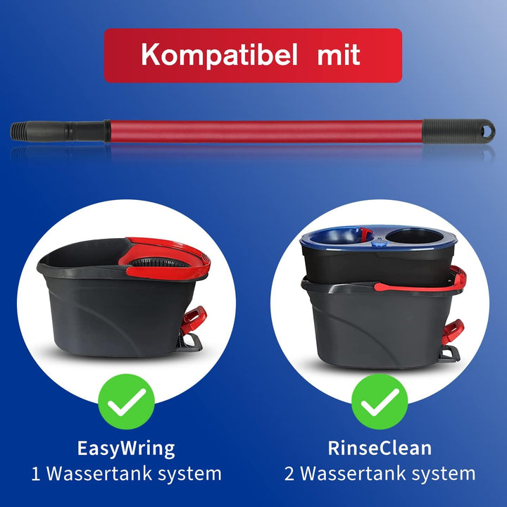 Moppzubehör Teleskopstiel Ersatzstiel für Viledar Turbo Wischmopp 123cm, Teleskopstiel
