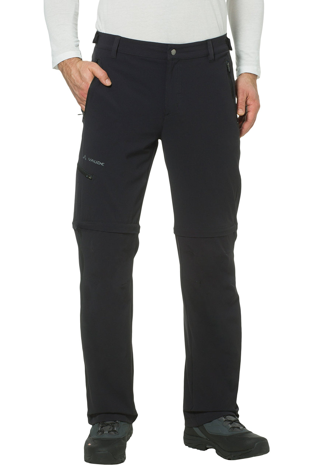 VAUDE Herren Hose Men's Farley Stretch T-zip Pants Ii Schwarz 48/S, Schwarz 48/S