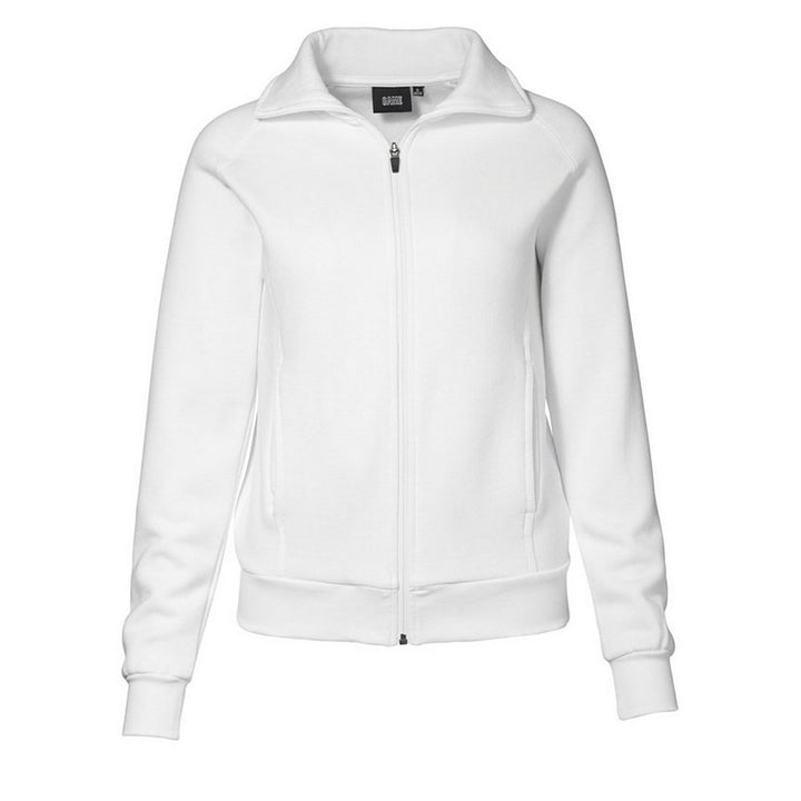 ID Identity Damen SWEATSHIRTJACKE 0624 (L, weiss)