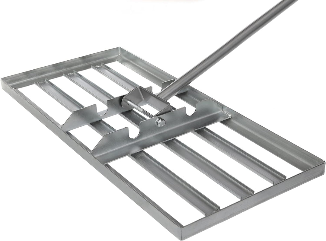 SattesGrün 75x35cm Profi Rasenrakel inklusive Stiel Rakel zum Sanden Abziehen Levelingrake Flächeneb