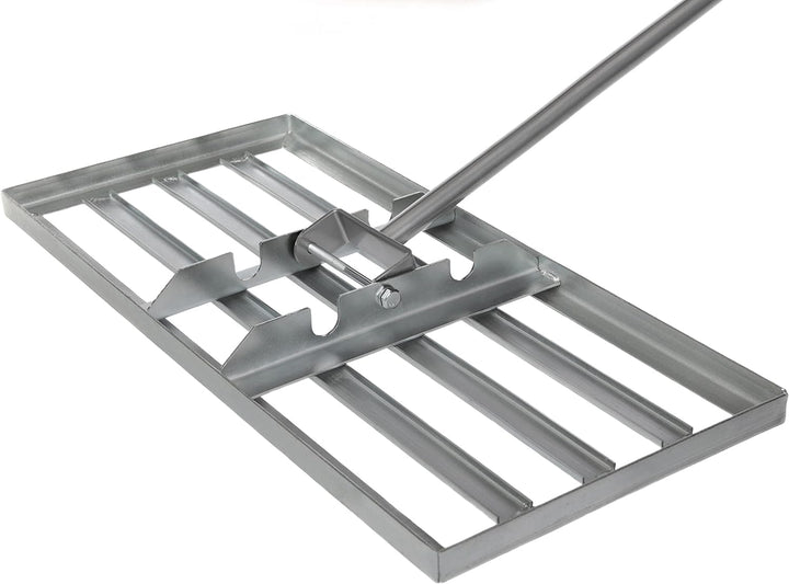 SattesGrün 75x35cm Profi Rasenrakel inklusive Stiel Rakel zum Sanden Abziehen Levelingrake Flächeneb