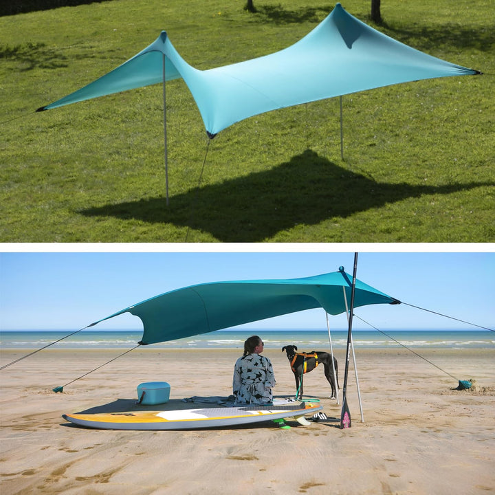 Meister Strandzelt - 210x210 cm - UVA/B-Schutz - LSF50+ - 2 bis 4 Personen - Mit Sandankern - Koffer