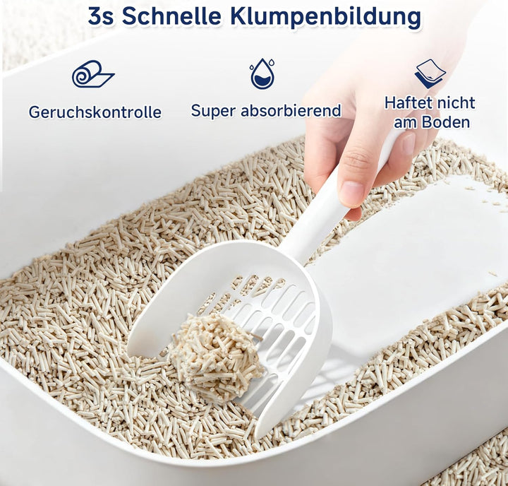 Tofu Katzenstreu 18,4 kg – klumpend, staubarm, pflanzliche Katzenstreu mit schneller Klumpenbildung,