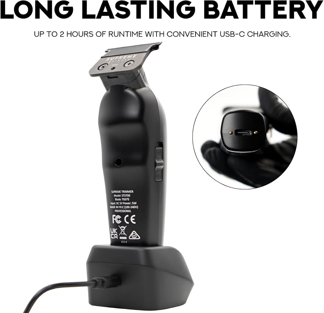 Supreme Trimmer Vader Lite ST3700 – Professioneller kabelloser Friseurauskleidung & Detailer, 120 Mi