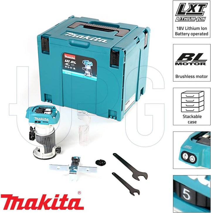 Makita Akku-Fräse DRT50ZJ Solo-Version Einzeln, Einzeln