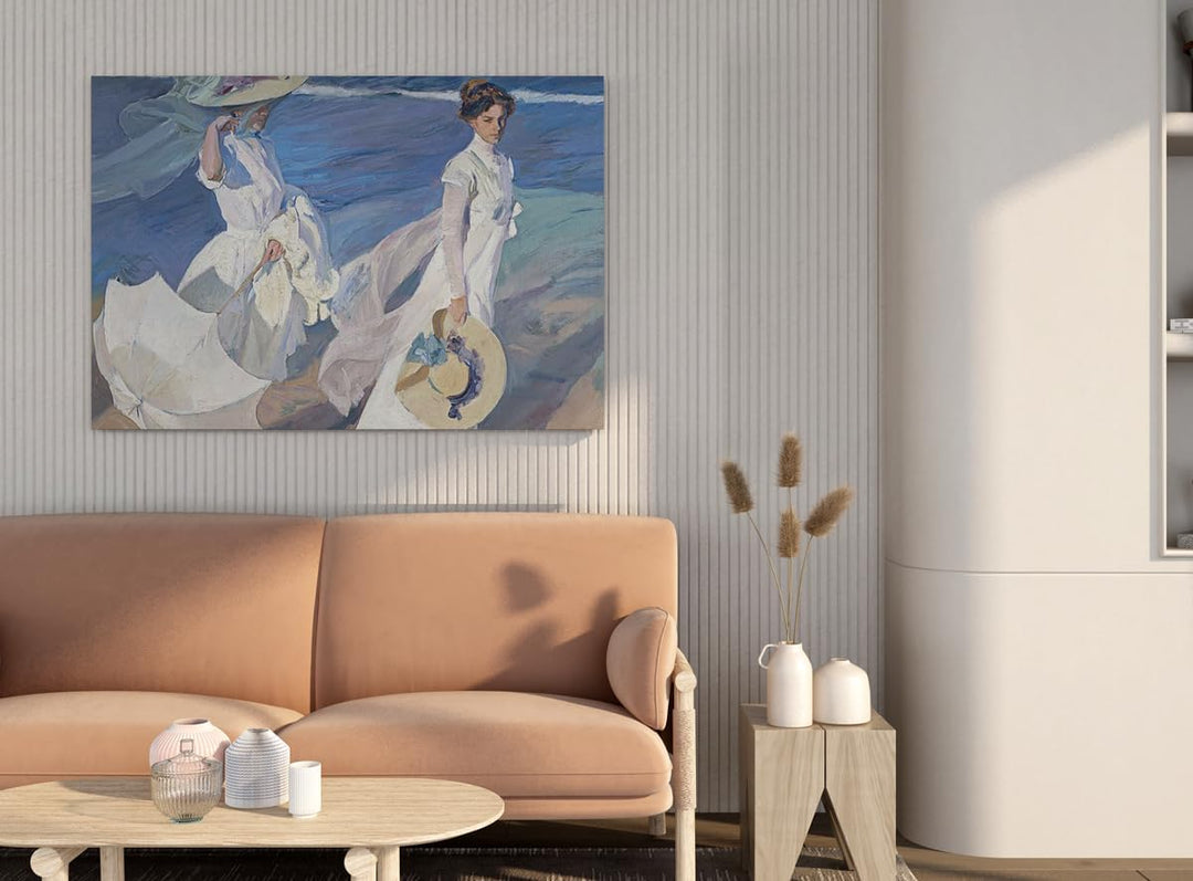 CF CUADROSFAMOSOS.ES CUADROSFAMOSOS.ES Druck auf Leinwand - Sorolla - Spaziergang zum MeerShore - 95