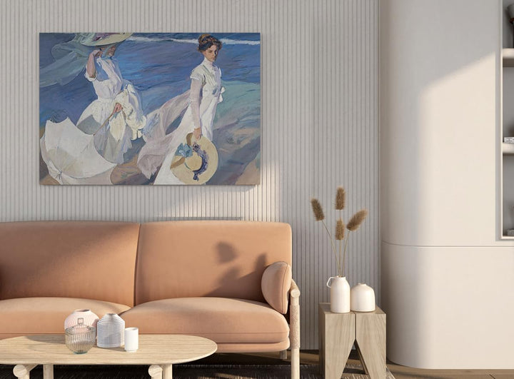 CF CUADROSFAMOSOS.ES CUADROSFAMOSOS.ES Druck auf Leinwand - Sorolla - Spaziergang zum MeerShore - 95