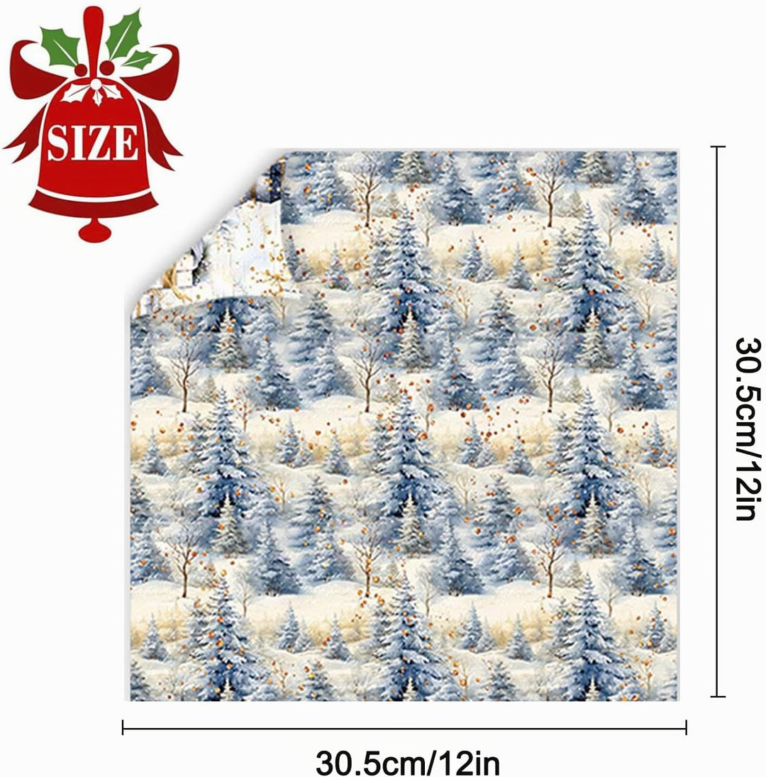 Scrapbooking Papier 24 Blatt/12 Designs, Doppelseitiges Weihnachtstheme Designpapier, Bastelpapier D