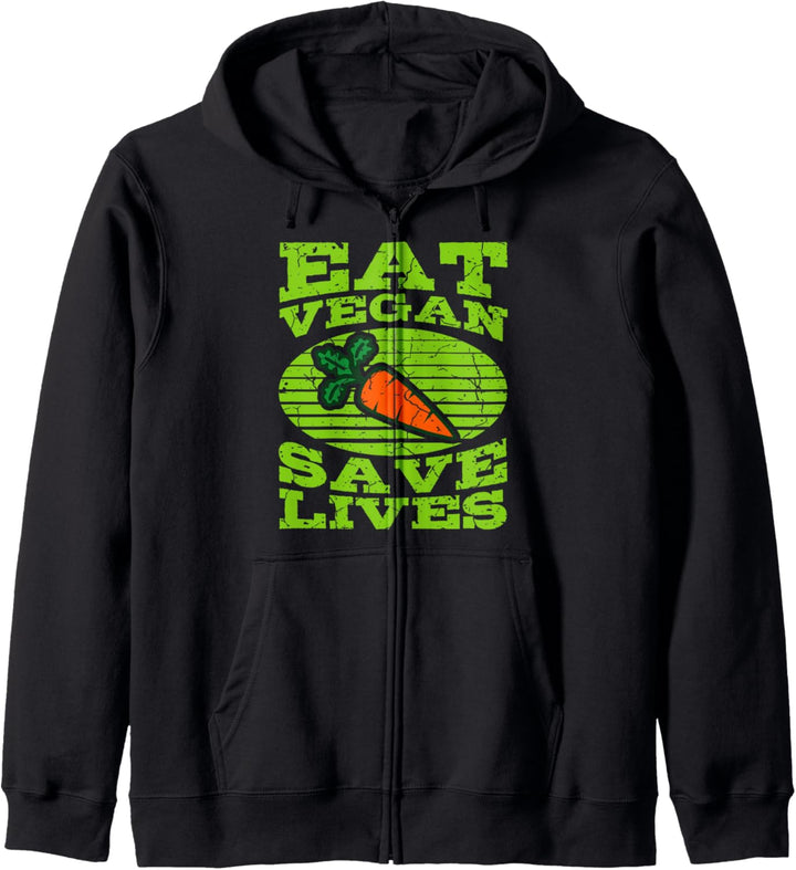 VEGANER SPRUCH Vegetarier Veganer Tierschützer Kapuzenjacke
