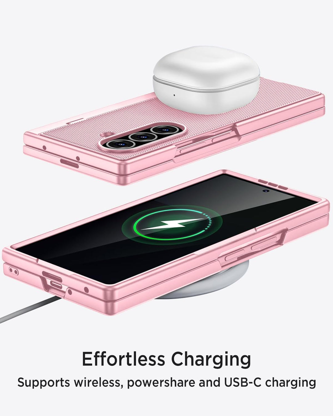 Miimall Kompatibel mit Samsung Galaxy Z Fold 7 Hülle mit S-Pen & Stifthalter, [HD Displayschutz] Ult