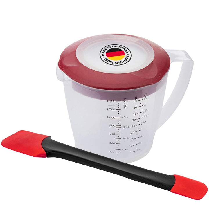 Westmark Back-Set 2tlg., Rührbecher mit Deckel, »Helena«, 1,4 l und Teigschaber »Duo«, Kunststoff/Si