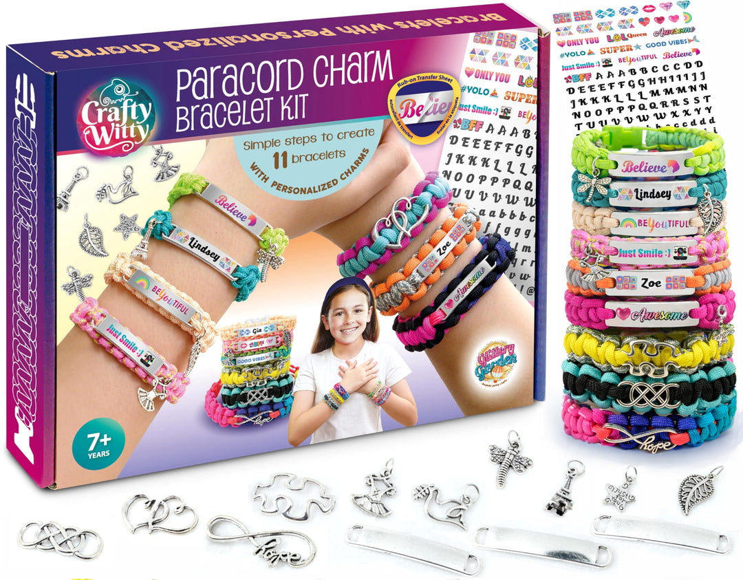 Personalisierte Charm Friendship Bracelet Making Kit: Beste Kinder im Alter von 7-14. Grosse Aktivit