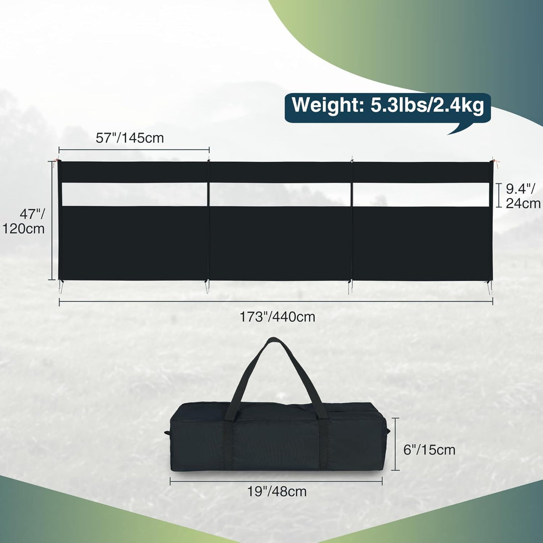 REDCAMP Windschutz für Camping, Heavy Duty Camping Sichtschutz Outdoor Caravan Privacy Shield mit To