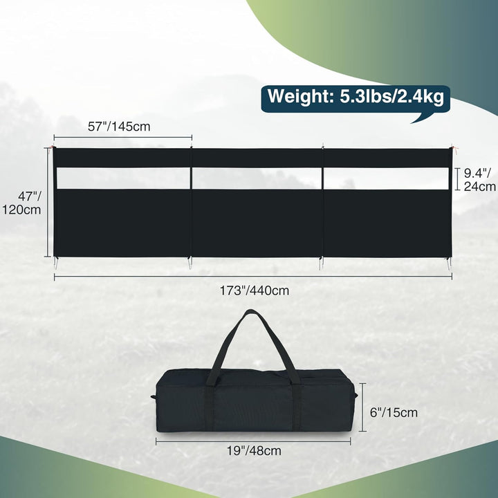 REDCAMP Windschutz für Camping, Heavy Duty Camping Sichtschutz Outdoor Caravan Privacy Shield mit To