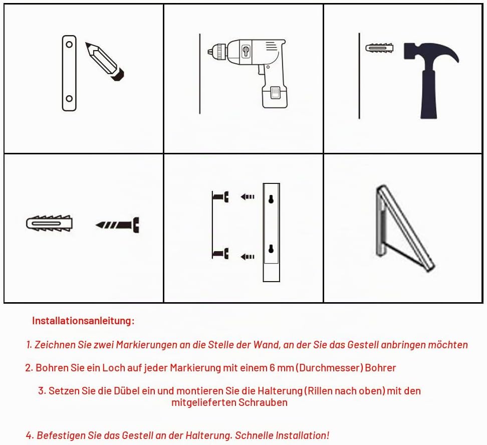 Kleiderbügel, faltbar, Wandhalterung, Aluminium, Aufbewahrung zu Hause, platzsparend, 2 Packungen 2